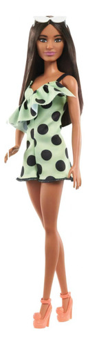 Barbie Fashionista Conjunto Verde Com Pontos - Mattel