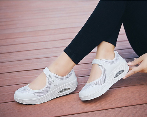 Zapatillas De Deporte Malla Con Colchón De Aire Para Mujer
