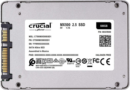 Disco Estado Sólido Ssd Crucial Mx500 500gb 2.5
