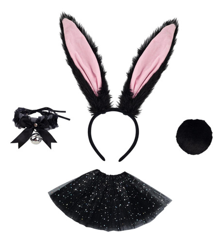 Diadema Con Orejas De Conejo, Conjunto De Cola, Tutú Para
