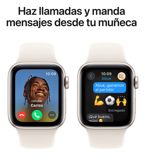 Apple Watch SE GPS • Caja de aluminio blanco estelar de 44 mm • Correa deportiva blanco estelar - S/M - Excelente (Reacondicionado)