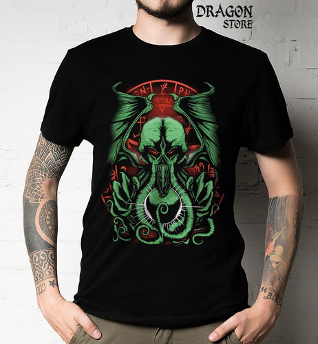 Imagem 1 de 6 de Camiseta Estampa Criativa Summon Cthulhu Geek Rpg Promoção