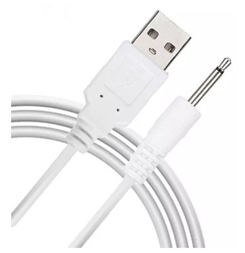 Cable Blanco Portátil Para Carga Con Entrada Usb A 2.5mm 1 M