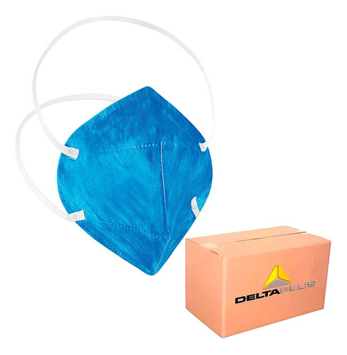 Kit 100 Respiradores Pro Safety Pff1 Sem Válvula Delta Plus Cor Azul