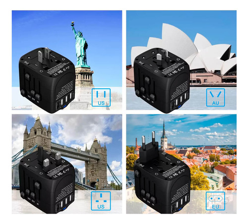 Adaptador Universal Com 2 Usb E 2 Usb-c