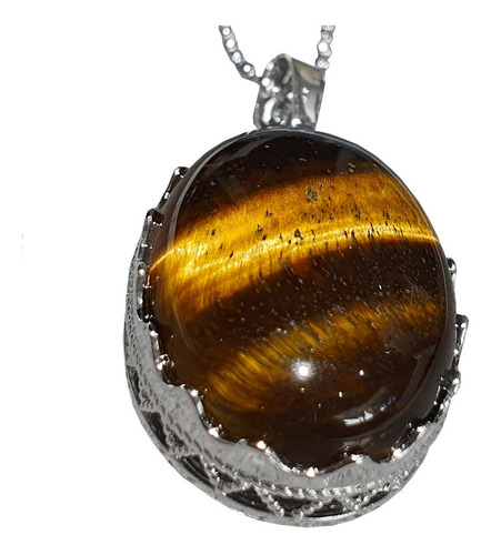 Collar De Cuarzo Divine Color Ojo De Tigre - Proteccion