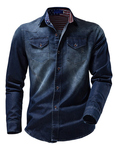 Camisa M Wash Winter Wash Para Hombre, Casual, Degradada, La