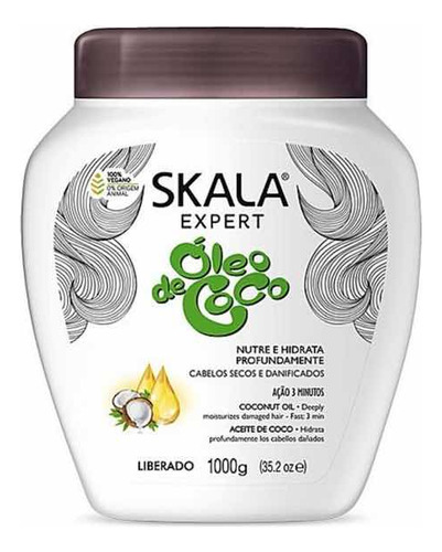 Skala Oleo De Coco Mascara 1 Kg. 100% Vegana