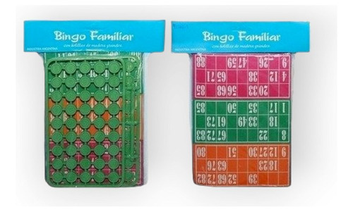Juego De Mesa Bingo Familiar Fichas Plastico Economico