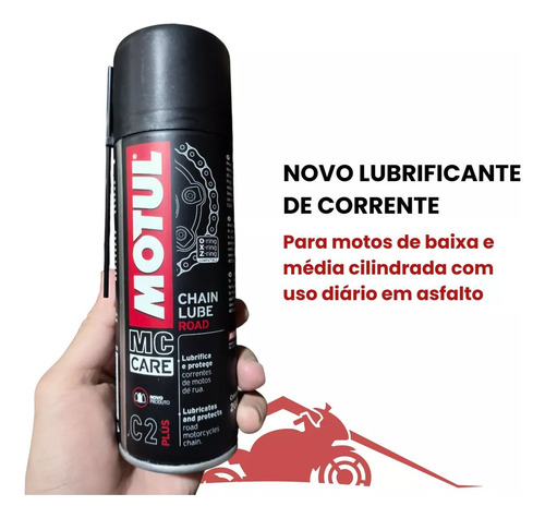 Kit Motul Lubrifica C2 + Escova De Limpeza