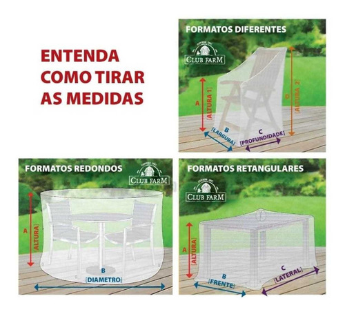Imagem 3 de 10 de Capas Para Móveis De Jardim, Móveis Externos, Sob Medida