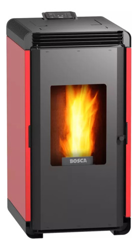 Calefactor A Pellet Hera Bosca Rojo Estufa Chimenea 