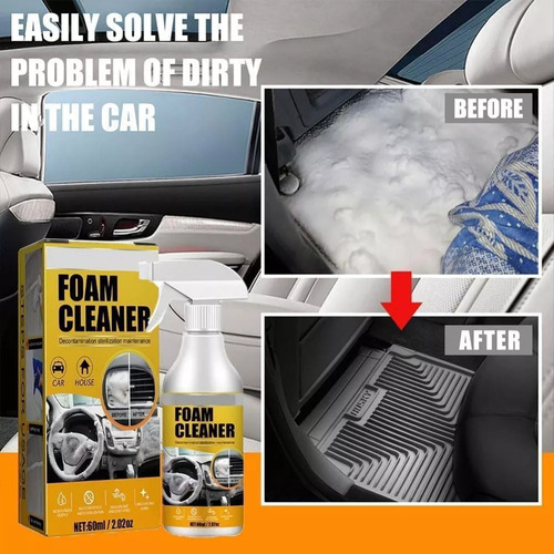 Limpiador De Espuma En Aerosol Para Automóviles, 4 Piezas