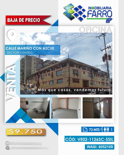 Se Vende Oficina En Calle Azcue Sector  Centro Ve02-1126sc-ssil