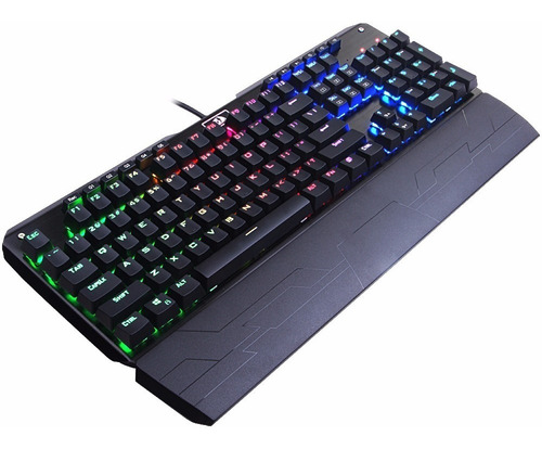 Teclado Gamer Mecánico Panel Aluminio Redragon Indrah K555