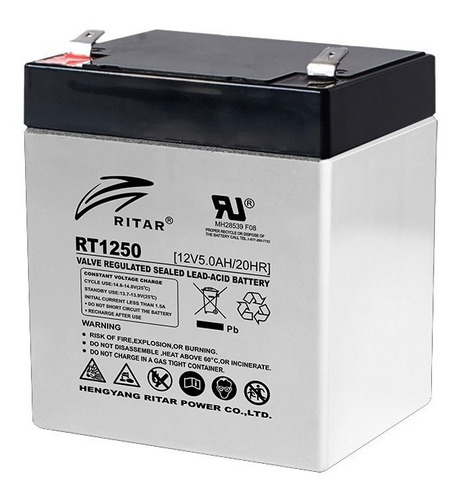 Bateria 12v 5ah Ritar Rt-1250 Sellada