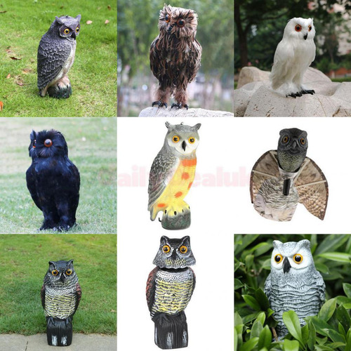 Garden Yard Scarer Decoy White Gray 26x13x11cm