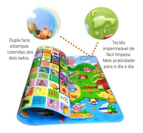 Imagem 3 de 10 de Tapete Portátil Infantil Grande 1,20 X 1,80 Térmico Dobrável