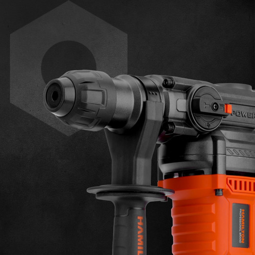 Rotomartillo 1500w 7,5j Con Accesorios - Hamilton Hrm005 Color Naranja Frecuencia 50 Hz/60 Hz