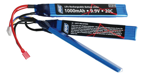 Batería 9,9v 1000 Mah 20c Li-fe Sticks T-plug Airsoft