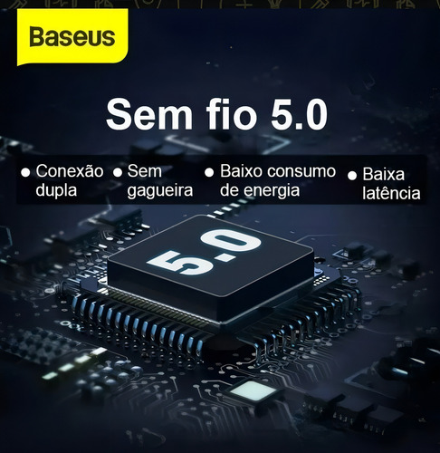 Fone Sem Fio Bluetooth Baseus Encok Wm01 Touch - Original+nf Cor Verde