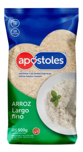 Arroz Blanco Largo Fino Apostoles 500g Sin Tacc