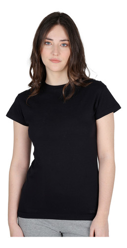 Remera Urbana Urbo Essence Mujer En Negro | Stock Center