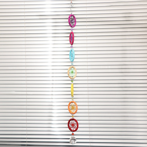 Imagen 2 de 4 de Atrapasueños 7 Chakras Colgante Muladhar