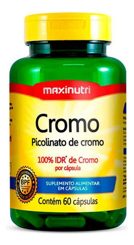Cromo Picolinato De Cromo 100% Idr Com 60 Capsulas Maxinutri Sabor Sem Sabor