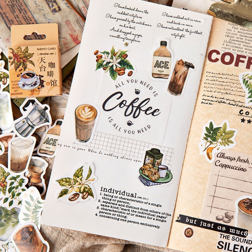 Stickers Cajita Rooftop Café Planner Packaging Journal