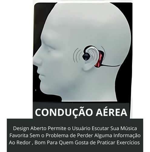 Fone De Ouvido Bluetooth Sem Fio Para Esportes E Corrida Preto