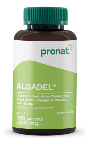 Suplemento Algadel (200 Tabletas) - Pronat Sabor Sin Sabor