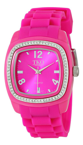 Reloj Mujer Tko Tk537-pk Cuarzo 40mm Pulso Rosado En Caucho