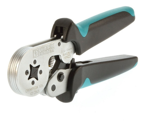Pinza Crimpeadora Para Terminal Phoenix Contact Crimpfox 10s Color Negro