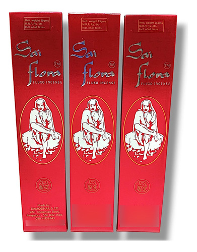Kit 3 Incensos Sri Sai Flora Massala