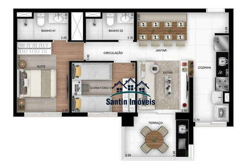 Imagem 26 de 27 de Apartamento Com 2 Dormitórios(01 Suíte) Varanda Grill,lazer Completo,vaga À Venda, 63 M² Por R$ 466.000 - Centro - Santo André/sp - Ap1542