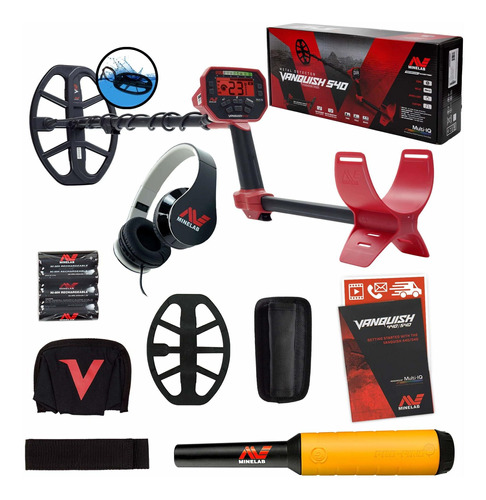 Minelab Vanquish 540 Detector Con Bobina De 12 X 9 Y Pinpoin