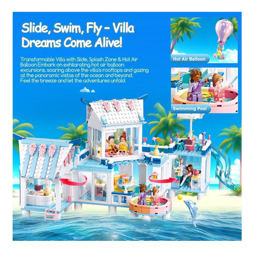 Construcción De La Casa De Verano De Friends Para Niñas Kit