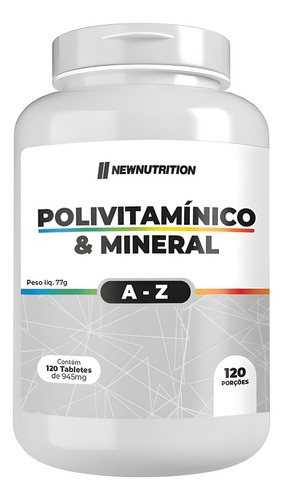 Polivitamínico E Mineral A-z 120 Tabletes New Nutrition