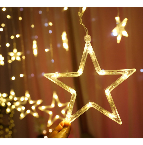 Luces Led Navideñas En Forma De Estrella De Cinco Puntas Dec