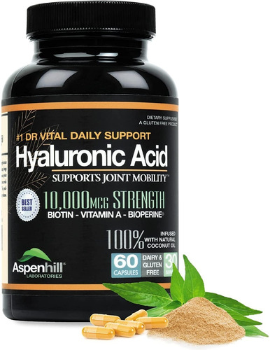 Acido Hialuronico 10,000mg 60cp - Unidad a $5152