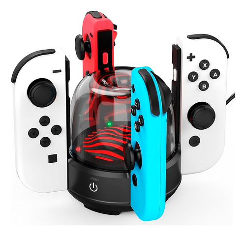 4 En 1 Base De Cargador P/ Control Joycon De Nintendo Switch