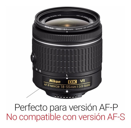 Tapa Para Lente Nikon 18-55mm Af-p Ø 55mm D3400 Zona Abasto