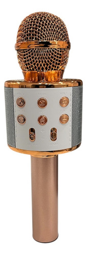 Microfono Inalámbrico Karaoke Bluetooth Recargable Usb Rose Gold