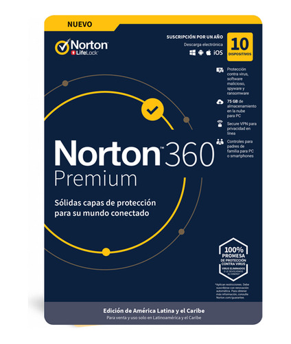 Norton Security Premium 10 Disp 1 Año