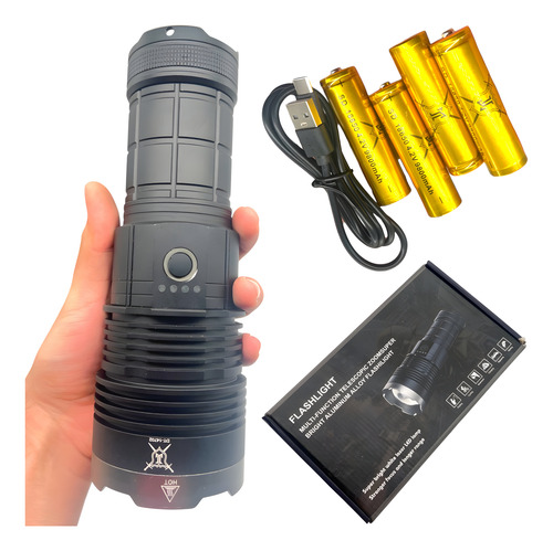Lampara Super Potente Power Bank Linterna Led Super Zoom