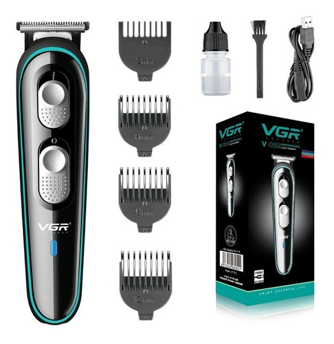 Maquina De Cortar Pelo Vgr V-055 Patillera Barba Recargable 