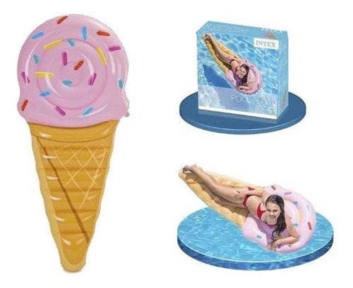 Tapete inflável Intex Pool Iced Cone 178 x 81 cm