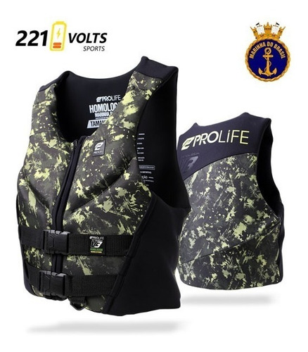 Colete Neoprene Homologado Prolife V3 Tamanhos P,m,g,gg,eg