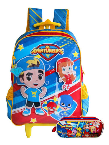 Mochila Infantil Aventureiros 17l - Estampa Colorida